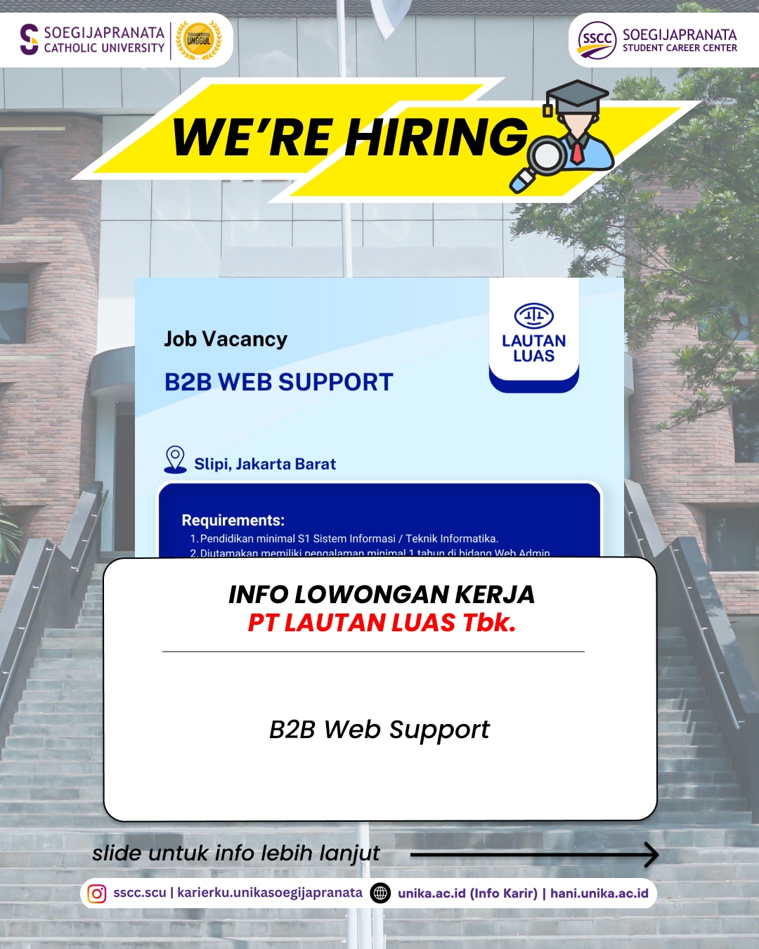 Loker Januari 2026 – PT Lautan Luas Tbk. || Job Vacancy