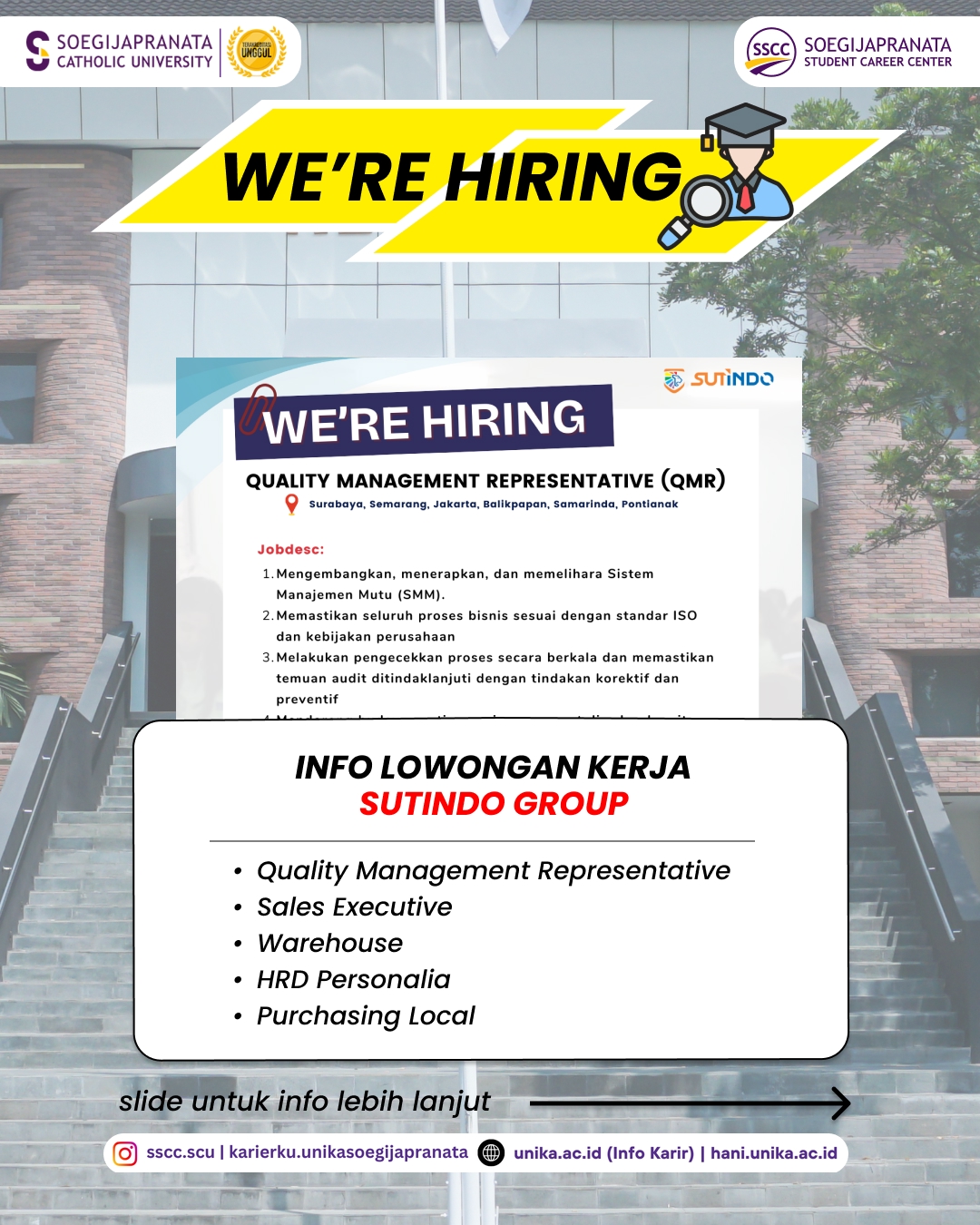 Loker Januari 2026 – Sutindo Group || Job Vacancy