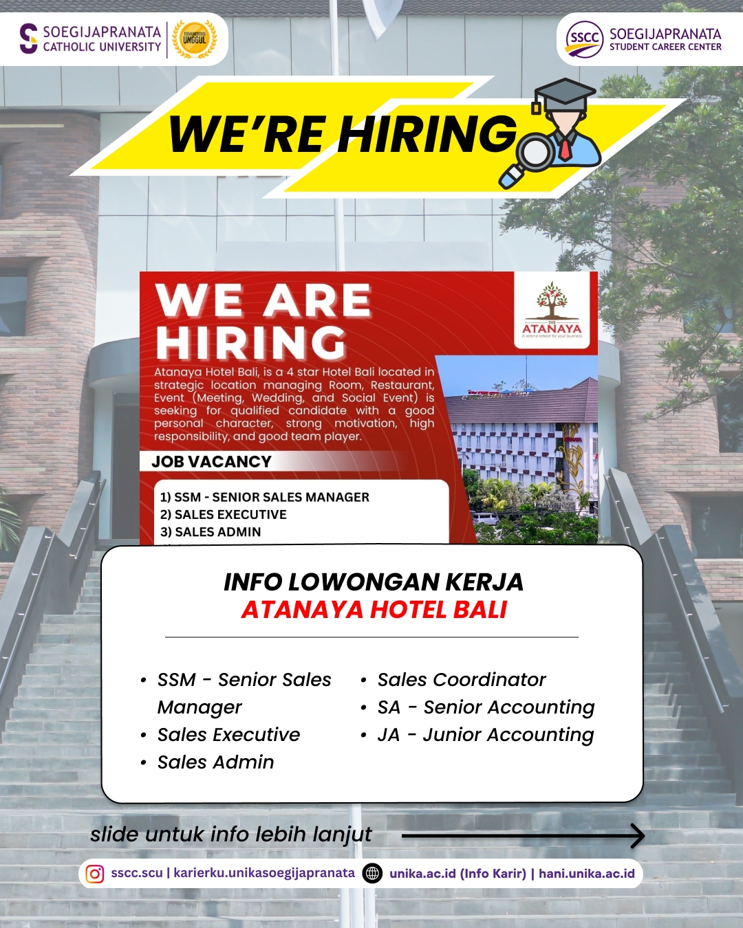 Loker Februari 2026 – Atanaya Hotel Bali || Job Vacancy