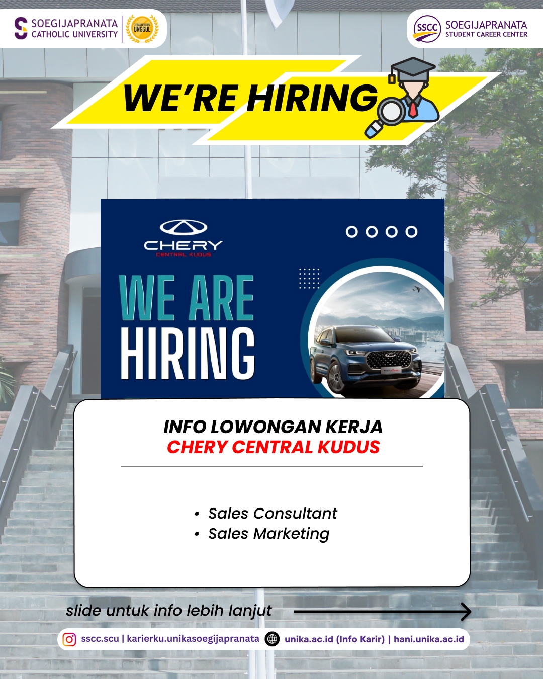 Loker Februari 2026 – Chery Central Kudus || Job Vacancy