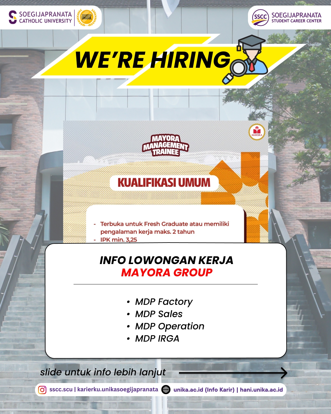 Loker Februari 2026 – Mayora Group || Job Vacancy