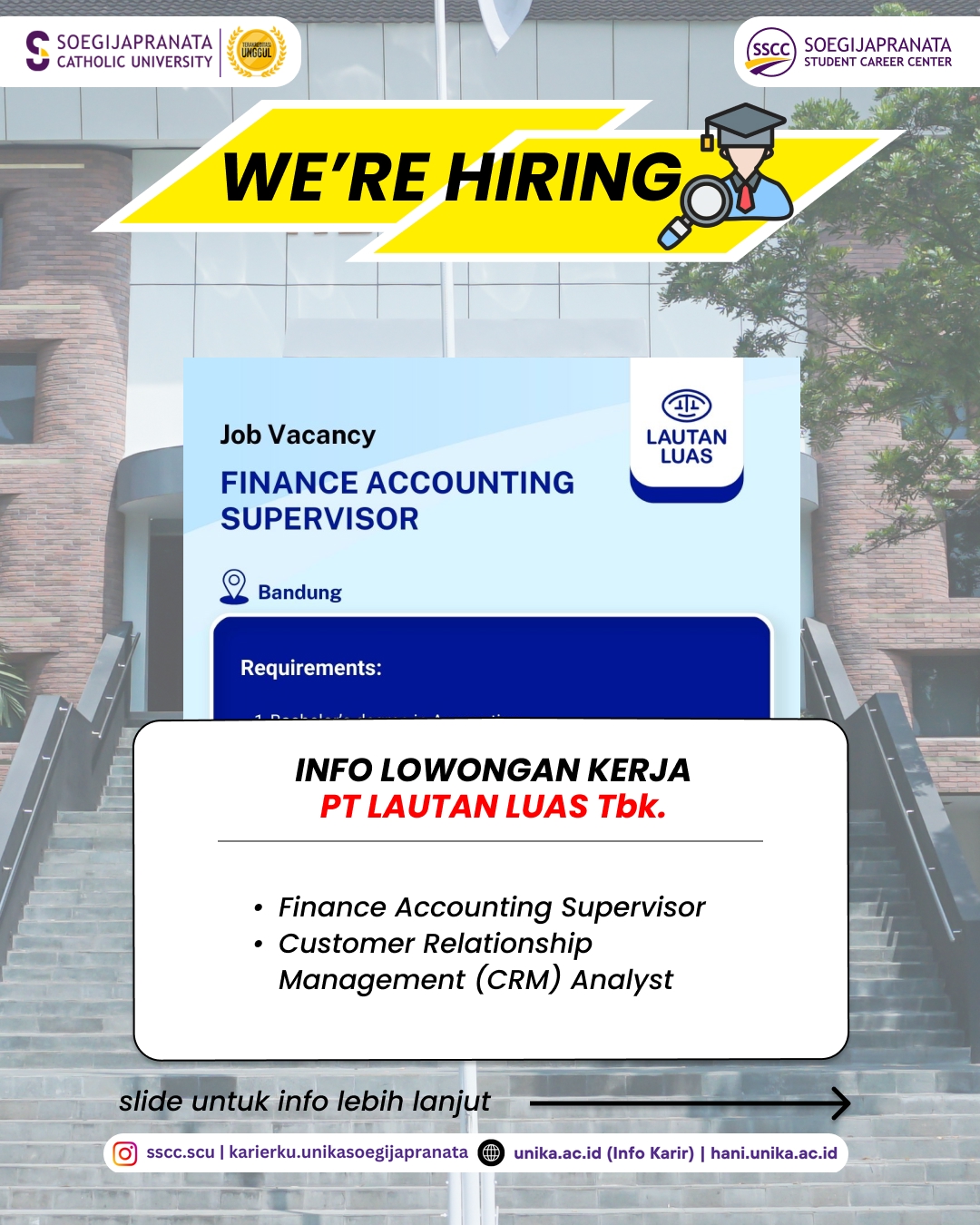 Loker Februari 2026 – PT Lautan Luas Tbk. || Job Vacancy