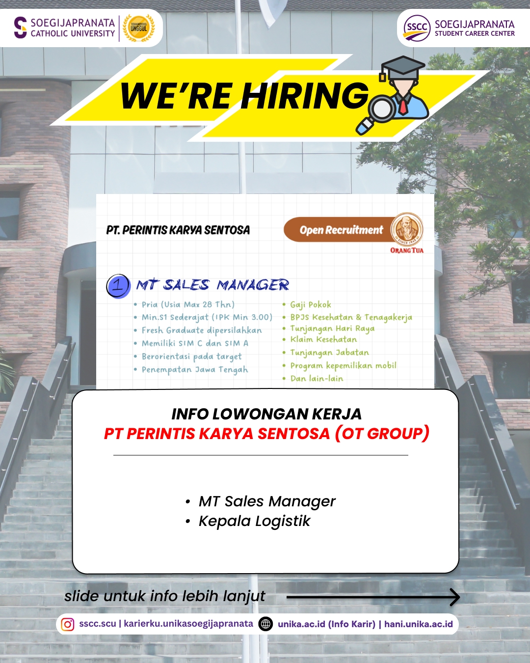 Loker Februari 2026 – PT Perintis Karya Sentosa (OT Group) || Job Vacancy