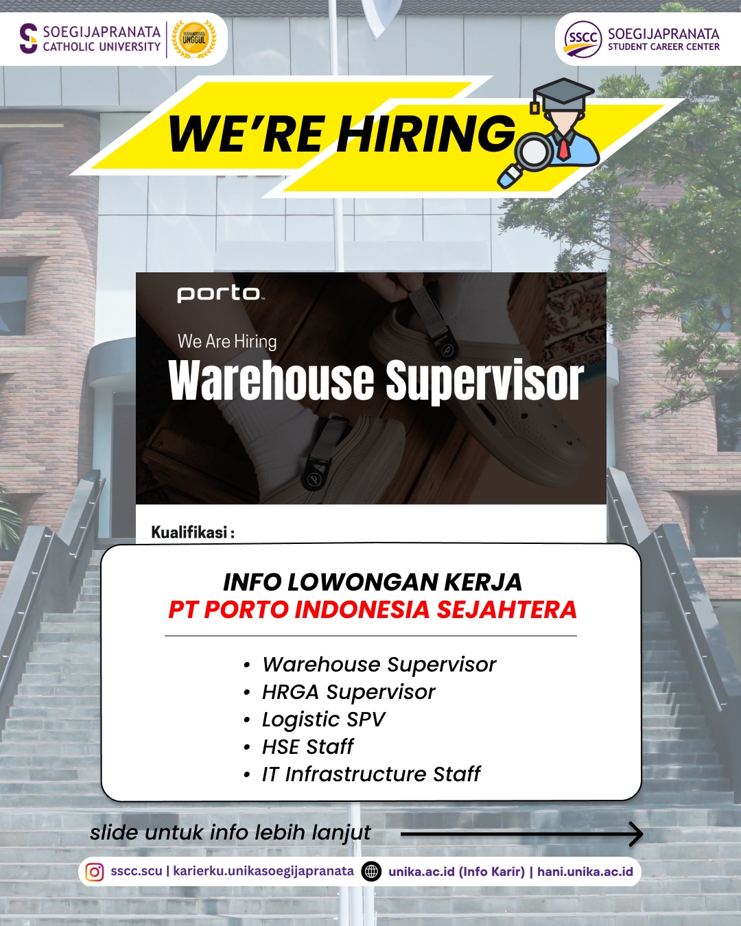 Loker Februari 2026 – PT Porto Indonesia Sejahtera || Job Vacancy