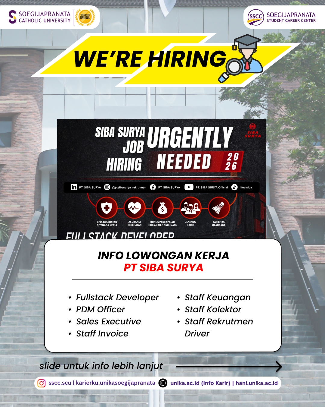 Loker Februari 2026 – PT Siba Surya || Job Vacancy