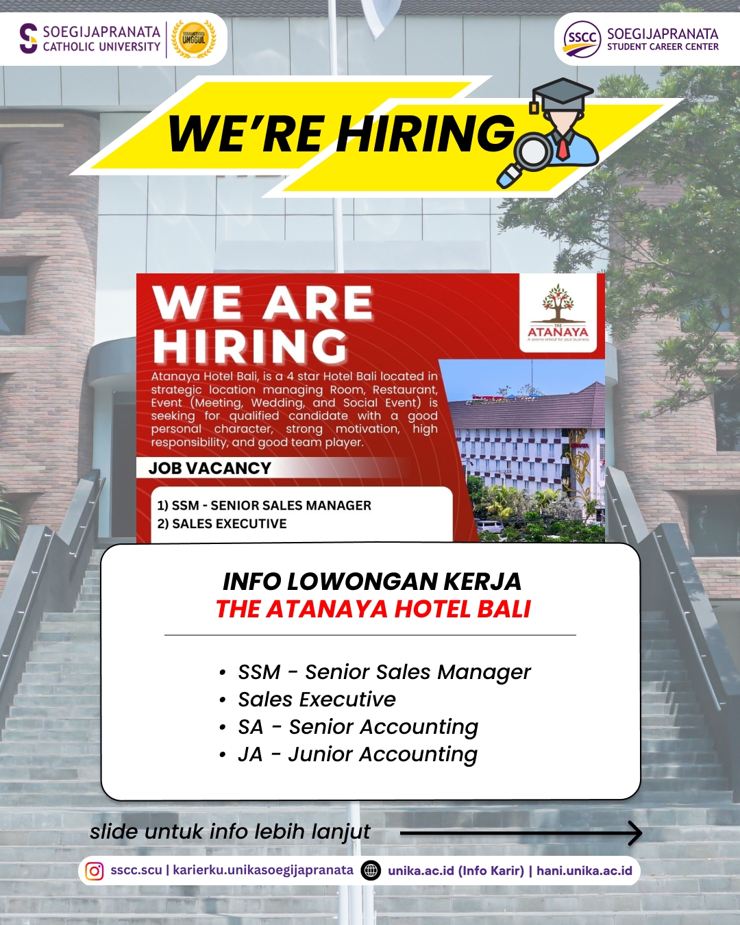 Loker Februari 2026 – Atanaya Hotel Bali || Job Vacancy