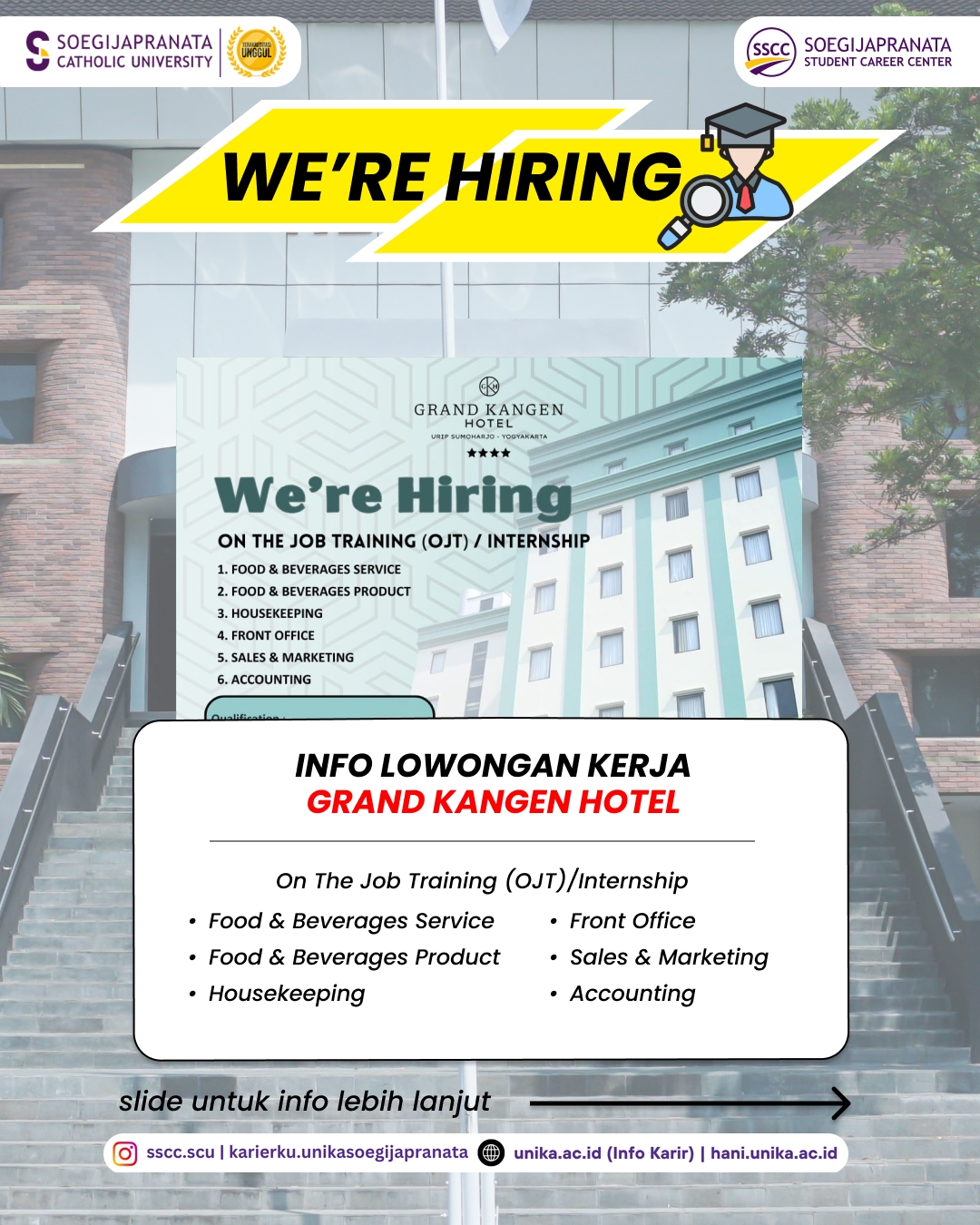 Loker Februari 2026 – Grand Kangen Hotel || Job Vacancy