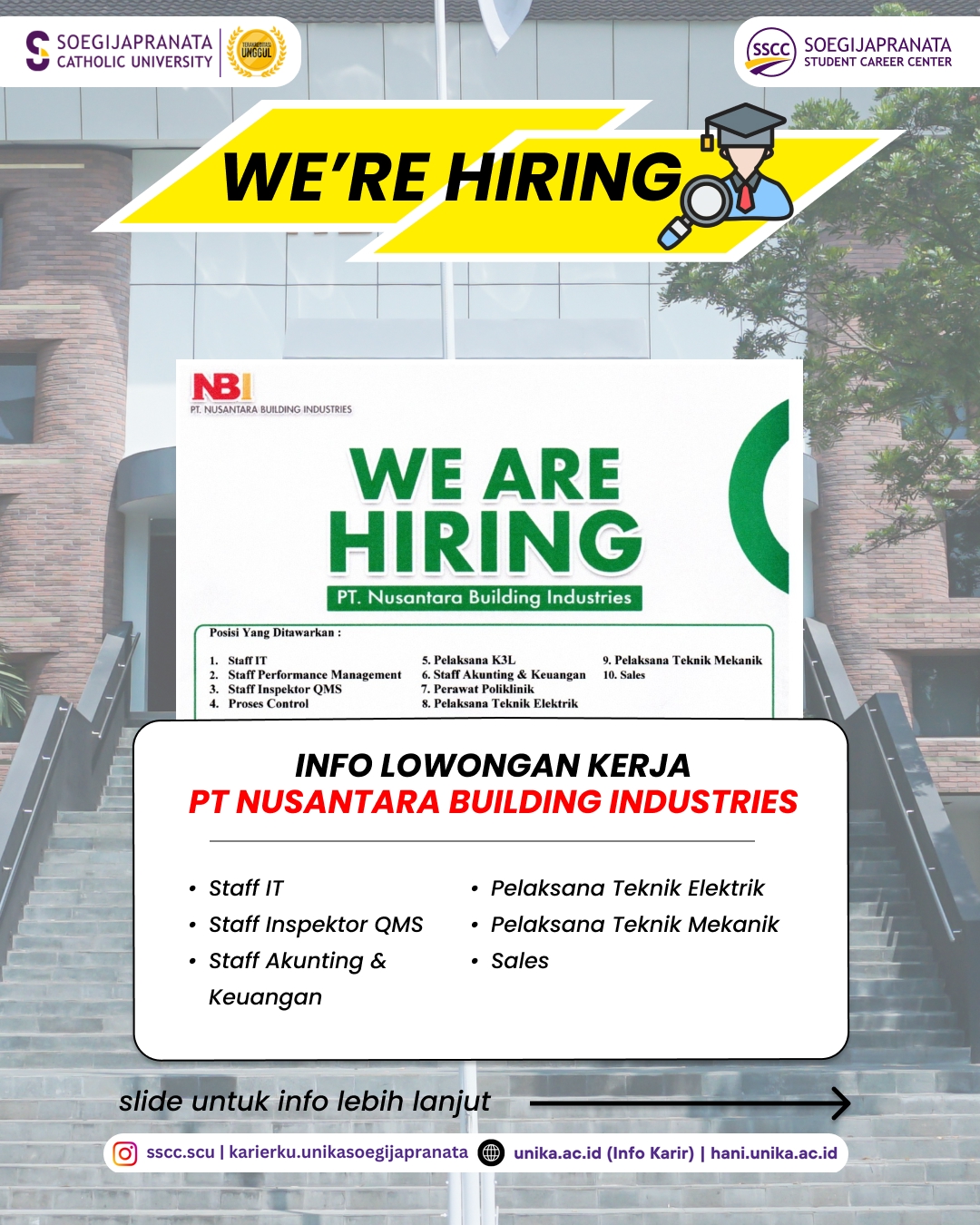 Loker Februari 2026 – PT Nusantara Building Industries || Job Vacancy