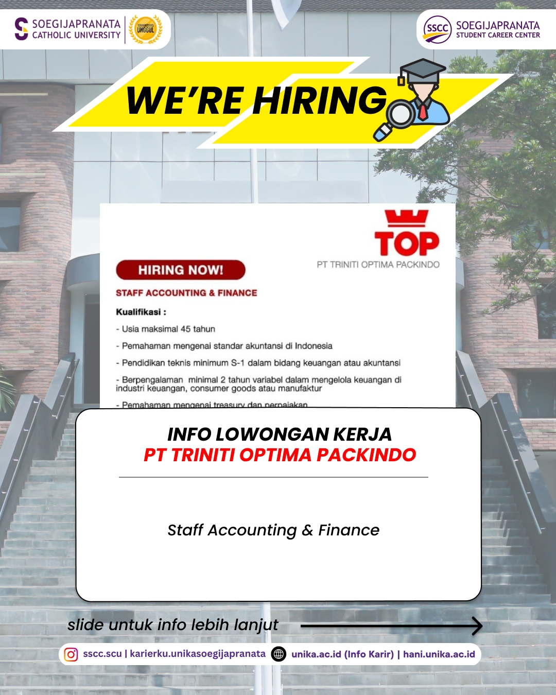 Loker Februari 2026 – PT Triniti Optima Packindo || Job Vacancy