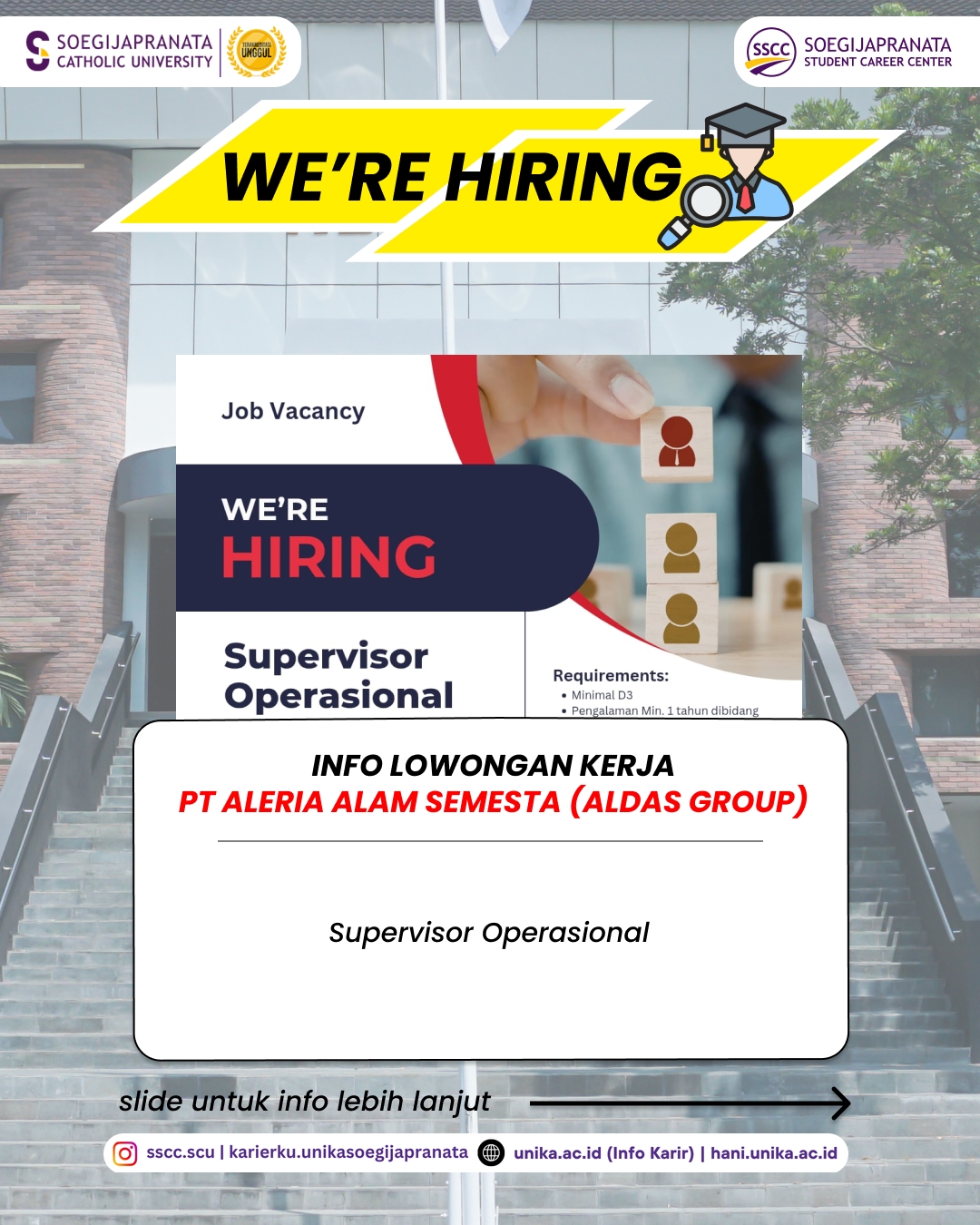 Loker Maret 2026 – PT Aleria Alam Semesta (ALDAS Group) || Job Vacancy