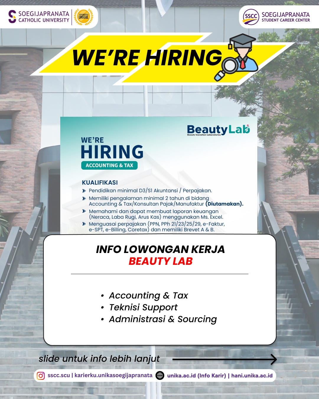 Loker Maret 2026 – Beauty Lab || Job Vacancy