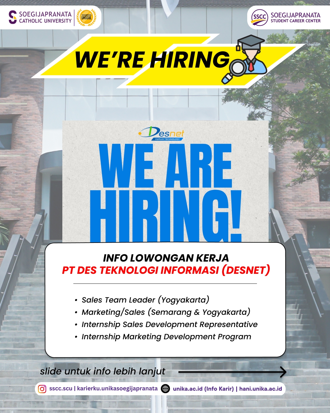 Loker Maret 2026 – PT DES Teknologi Informasi (DESNET) || Job Vacancy