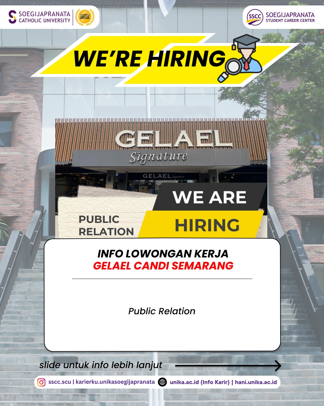 Loker Maret 2026 – Gelael Candi Semarang || Job Vacancy