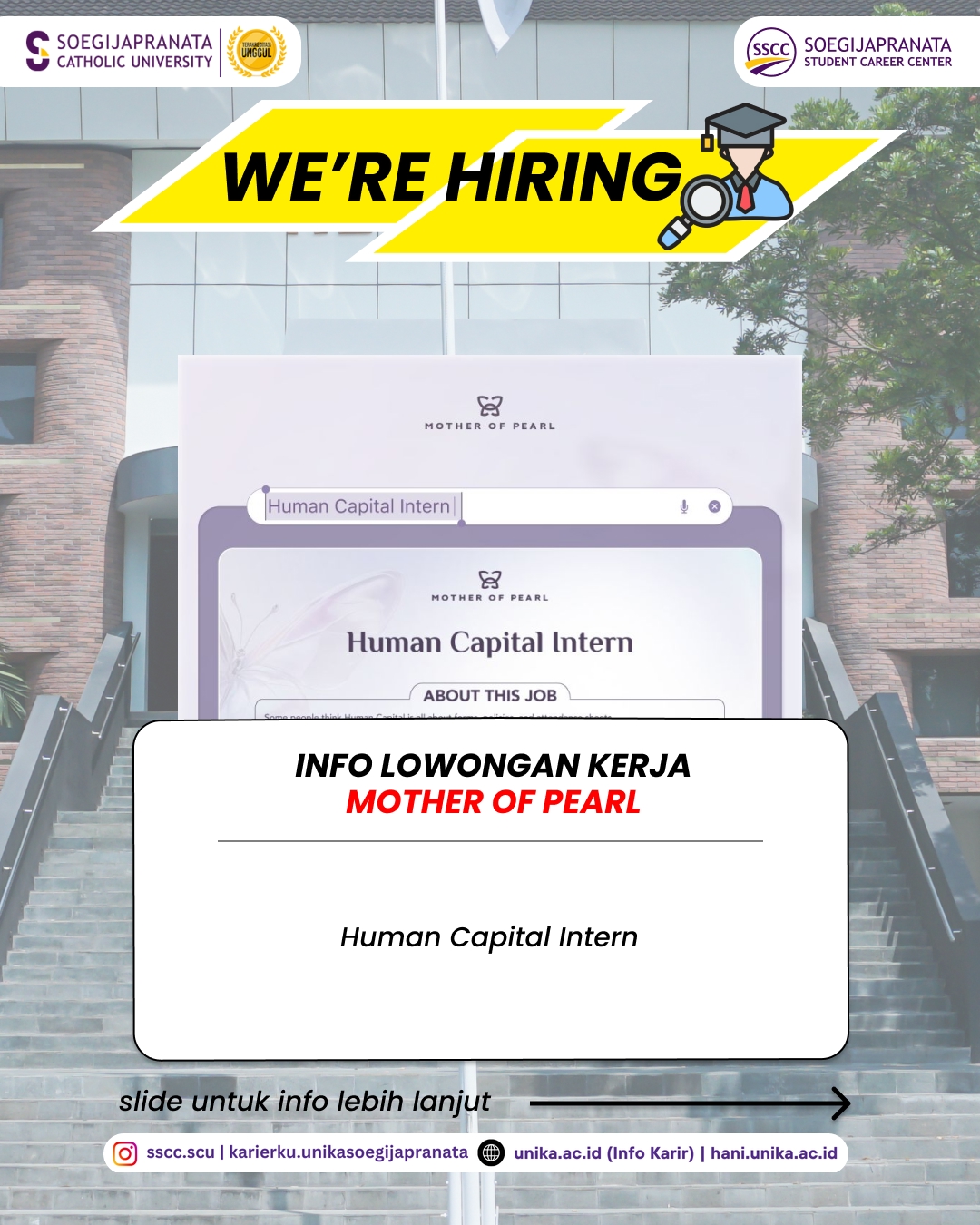 Loker Maret 2026 – Mother of Pearl || Job Vacancy