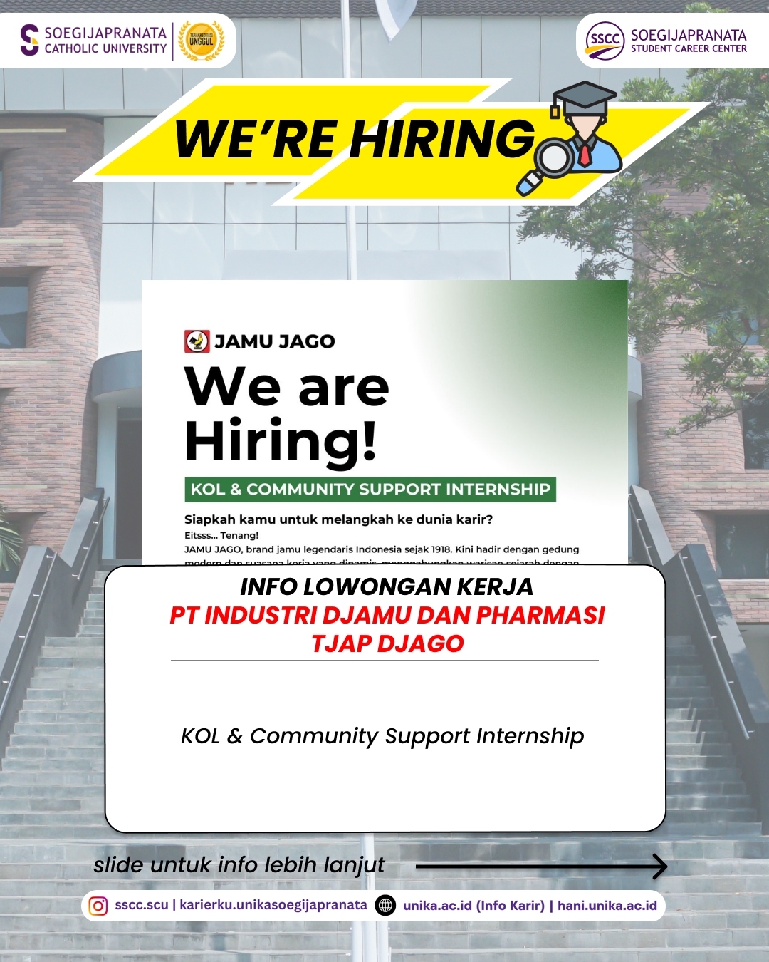 Loker Maret 2026 – PT Industri Djamu dan Pharmasi Tjap Djago || Job Vacancy