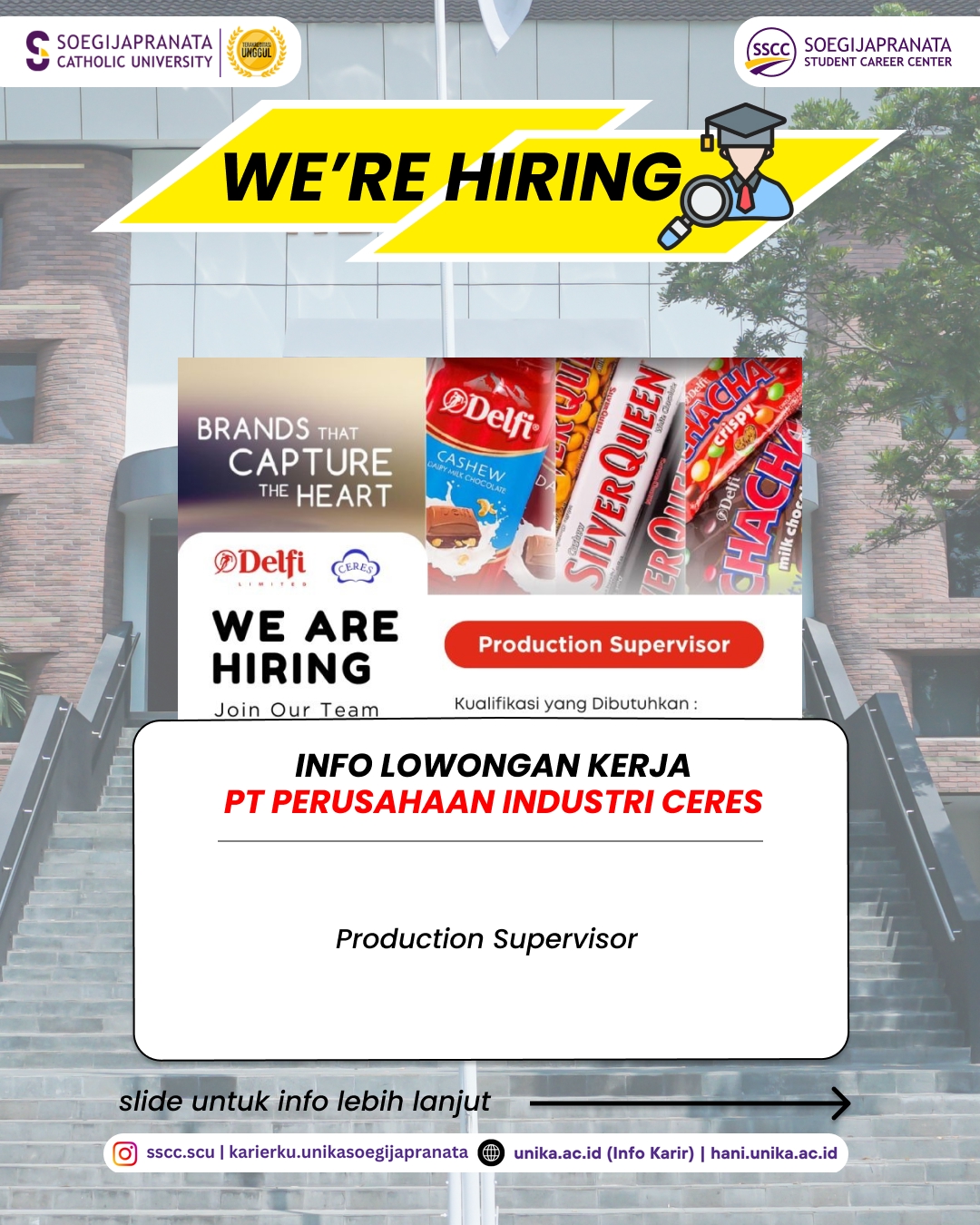 Loker Maret 2026 – PT Perusahaan Industri Ceres || Job Vacancy