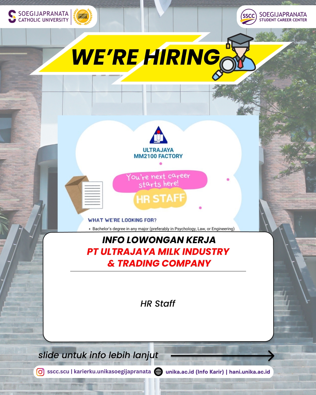 Loker Maret 2026 – PT Ultrajaya Milk Industry & Trading Company || Job Vacancy