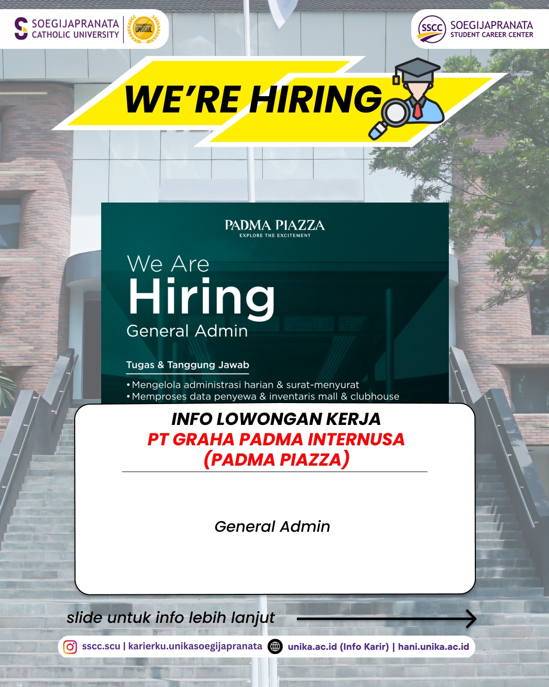 Loker Maret 2026 – PT Graha Padma Internusa (Padma Piazza) || Job Vacancy