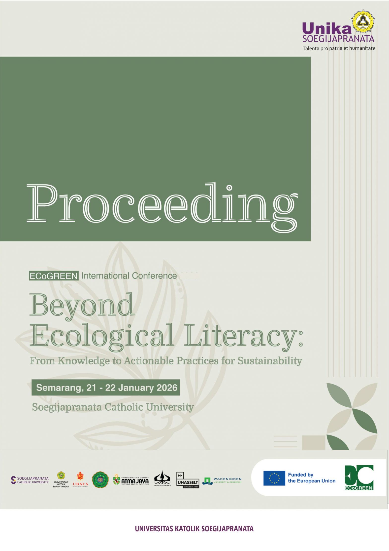PROCEEDING ECOGREEN INTERNATIONAL CONFERENCE