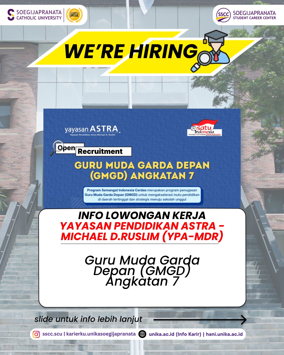 Loker April 2026 – Yayasan Pendidikan Astra – Michael D. Ruslim (YPA-MDR) || Job Vacancy