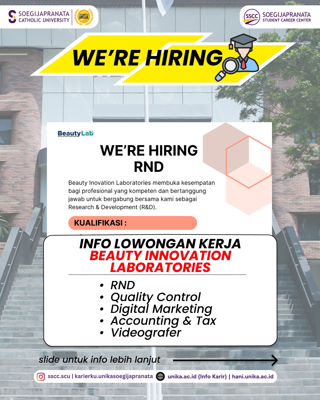 Loker Mei 2026 – Beauty Innovation Laboratories || Job Vacancy