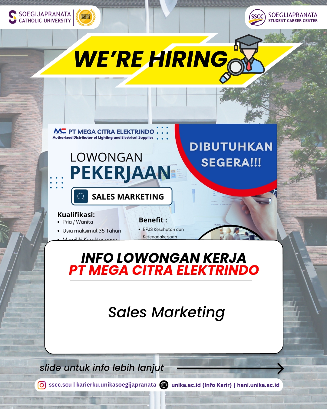 Loker Mei 2026 – PT Mega Citra Elektrindo || Job Vacancy