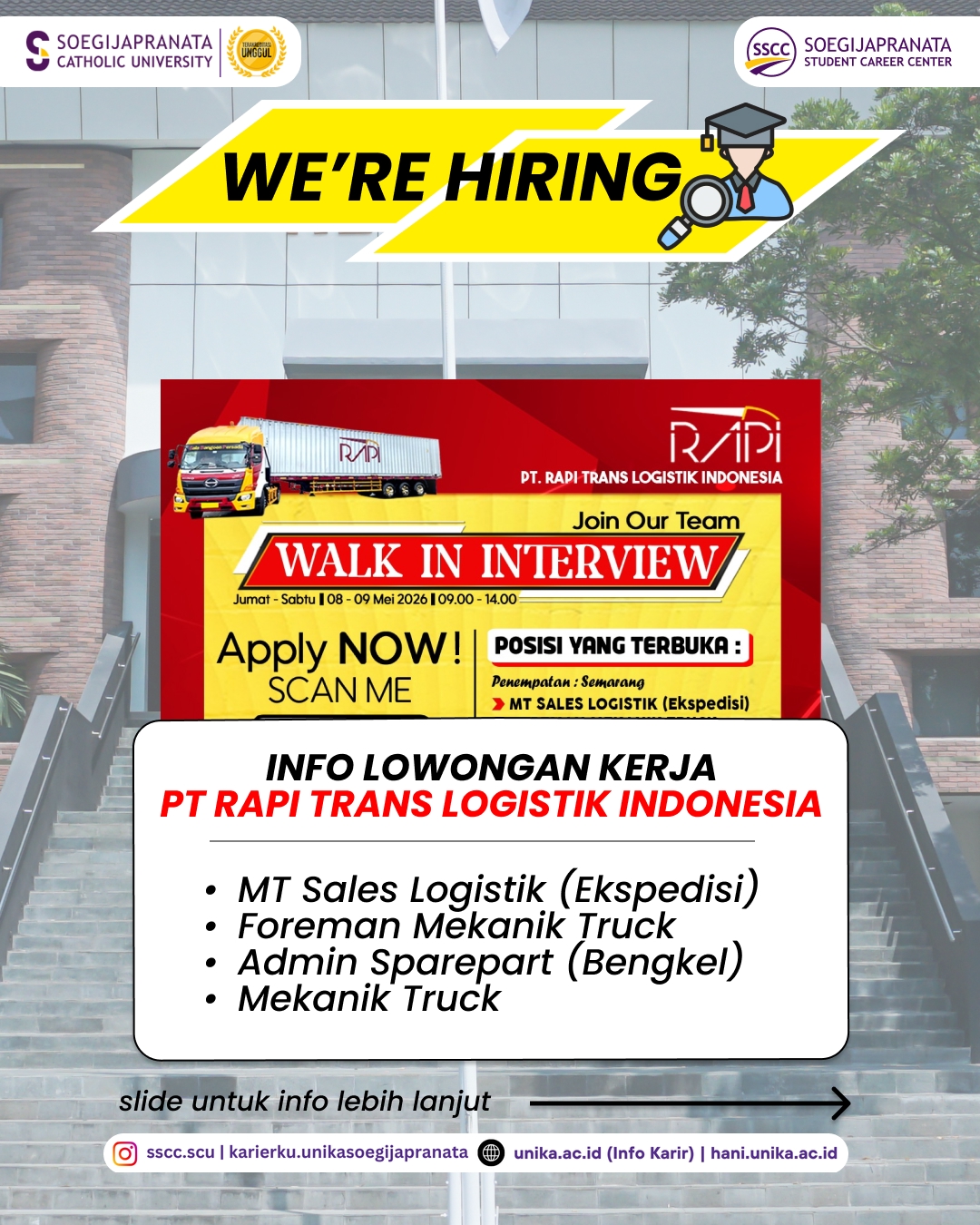 Loker Mei 2026 – PT Rapi Trans Logistik Indonesia || Job Vacancy