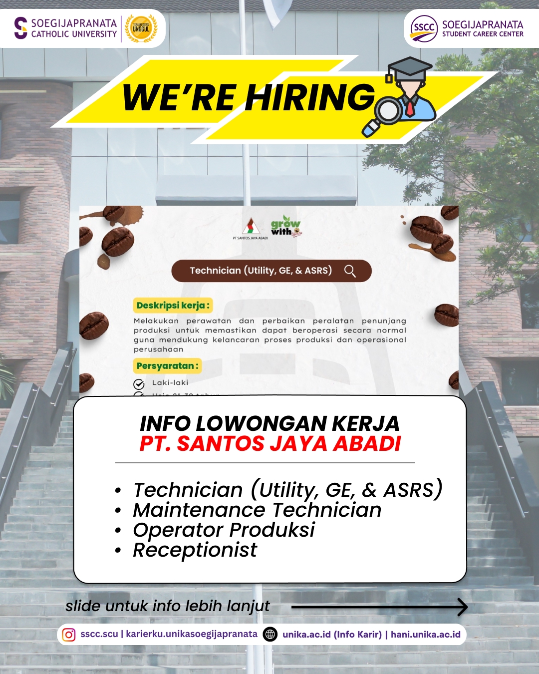 Loker Mei 2026 – PT. Santos Jaya Abadi || Job Vacancy