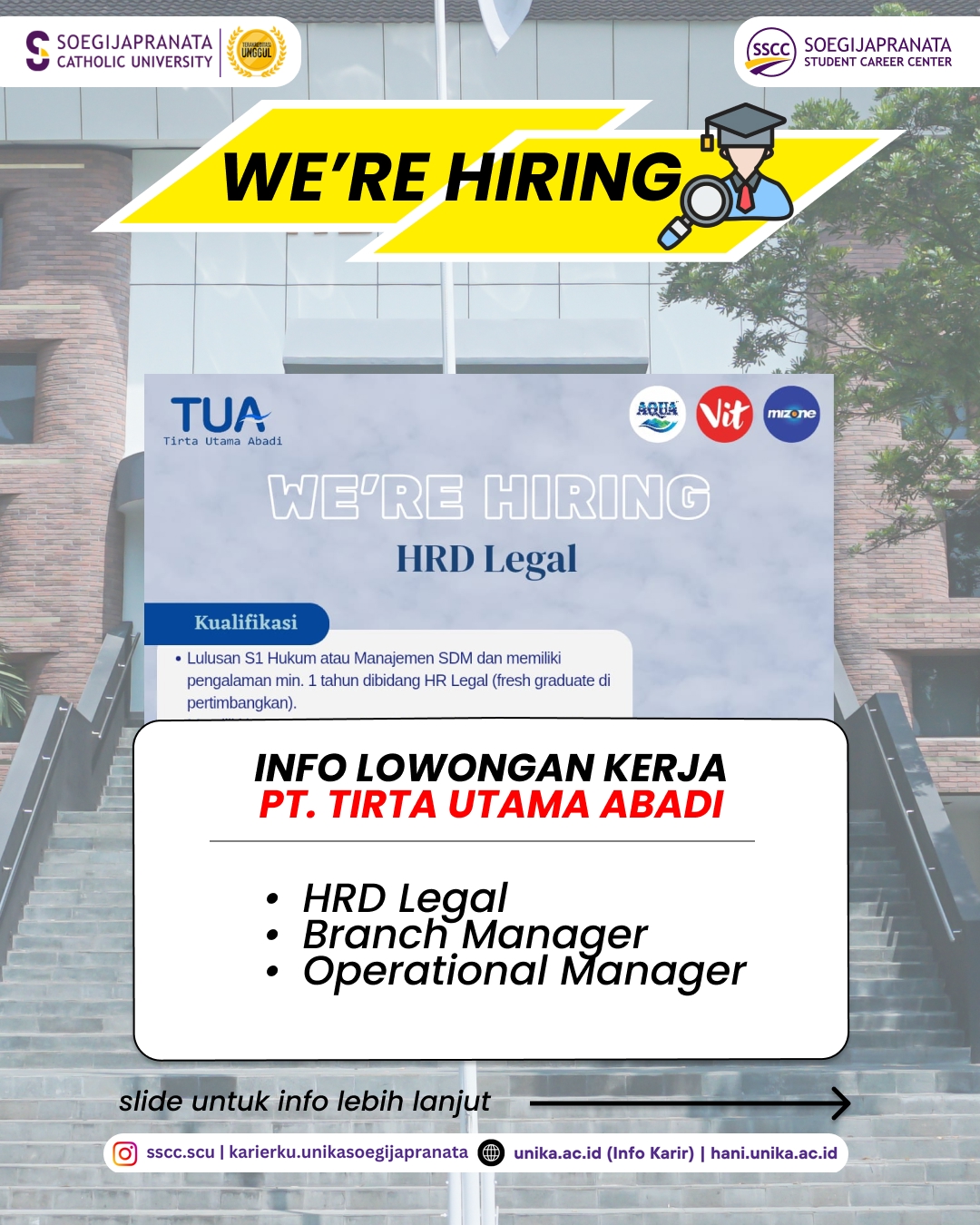 Loker Mei 2026 – PT. Tirta Utama Abadi || Job Vacancy